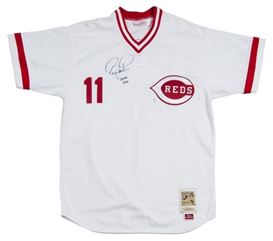 2000 Barry Larkin Game Used and Signed Reds "Turn Back The Clock" Home Jersey (Larkin LOA)